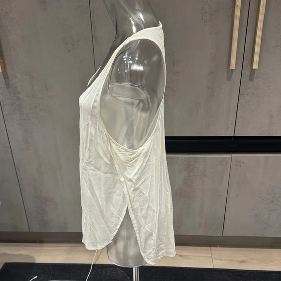 Bella Dahl Cream Racerback Tank Top - Picture 2 of 4